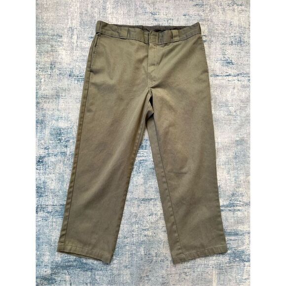 Dickies Gray Green 874 Original Fit Work Pants 38 x 29 - Picture 1 of 8